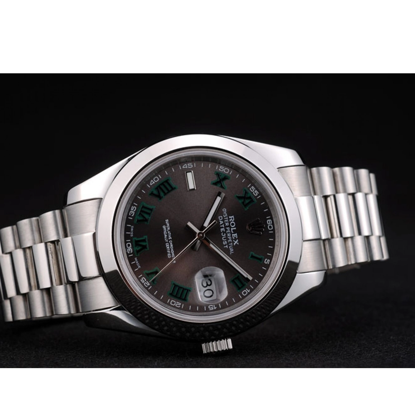 Aaa replica watch DateJust Bezel Rolex Dial 42000 Grey Swiss Polished Steel Stainless 0516